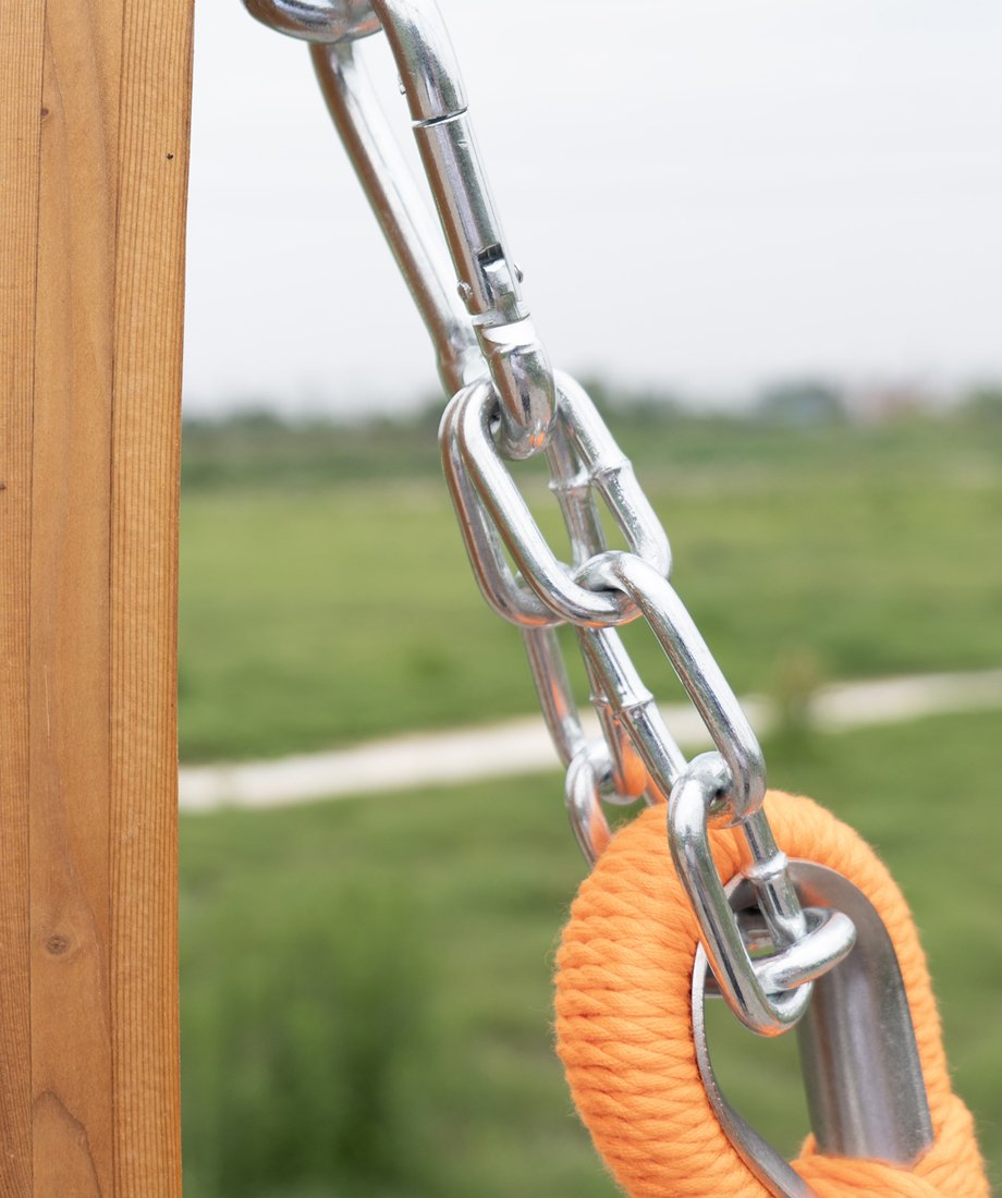 hanging chain and ring for orange caribbean recliner