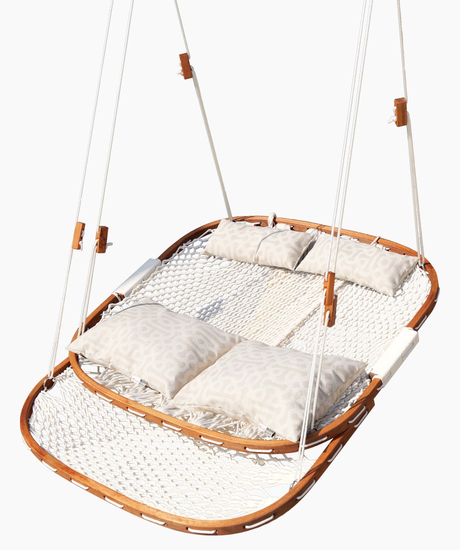 saniwerke fretwork pewter cushion rope porch swing